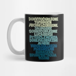 The Godfather: Tribute to the Main Actors of the Classic Mug